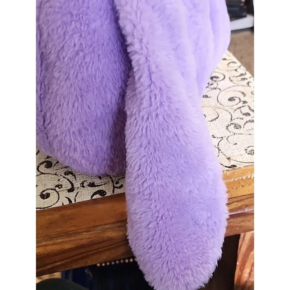 Plush Purple Bunny Bag for Kids - Cute Soft Carrying Tote